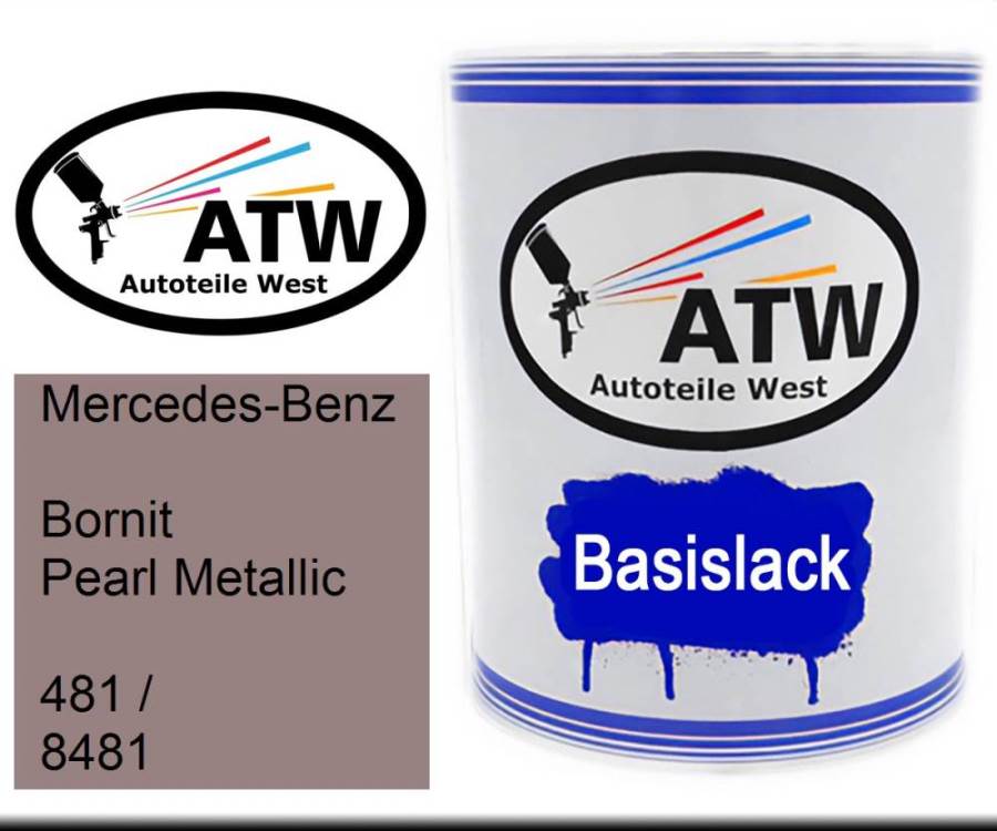 Mercedes-Benz, Bornit Pearl Metallic, 481 / 8481: 1L Lackdose, von ATW Autoteile West.